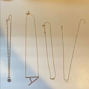 Elegant Silver and Gold Necklaces Set